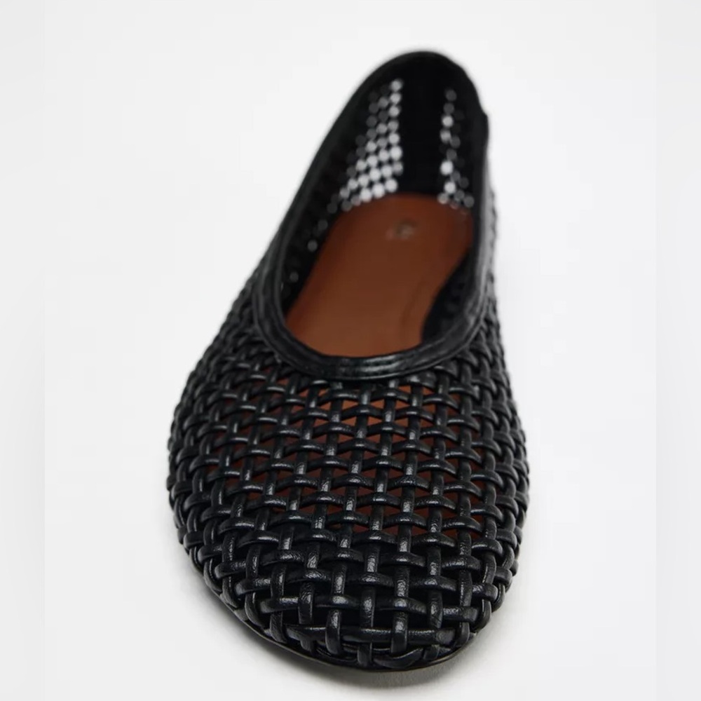 Zara Black Woven Women's Shoes - Picture 2 of 11